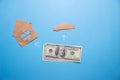 House, miniature car and money Royalty Free Stock Photo