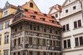 House at the Minute or Dum U Minuty in Czech, on Old Town Square in Prague Royalty Free Stock Photo