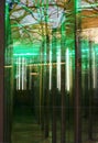 House of mirrors, glass maze on an amusement funfair, abstract concept for finding the way out Royalty Free Stock Photo