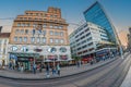 The house with mirrors in Trg. Bana Jelacica, Zagreb, Croatia