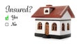 House model on white background. Royalty Free Stock Photo