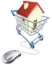 House mouse trolley concept Royalty Free Stock Photo