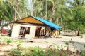 House moved by typhoon Royalty Free Stock Photo