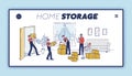 House moving service and home storage landing page template for delivery company website