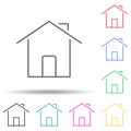 House multi color set icon. Simple thin line, outline vector of web icons for ui and ux, website or mobile application Royalty Free Stock Photo