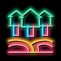 house natural heating neon glow icon illustration