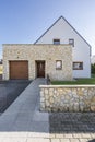 House with natural stone elevation Royalty Free Stock Photo