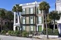 House near Battery Park in the historic waterfront area of Charleston. Royalty Free Stock Photo