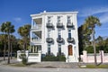 House near Battery Park in the historic waterfront area of Charleston. Royalty Free Stock Photo