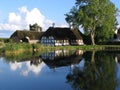 House near the pond in Danmark Royalty Free Stock Photo