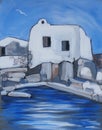 A house near the sea, in a Greek island