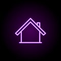 house neon icon. Elements of hotel set. Simple icon for websites, web design, mobile app, info graphics Royalty Free Stock Photo