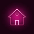 house neon icon. Elements of web set. Simple icon for websites, web design, mobile app, info graphics Royalty Free Stock Photo