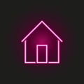 house neon style icon. Simple thin line, outline vector of web icons for ui and ux, website or mobile application Royalty Free Stock Photo