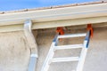 House with New Seamless Aluminum Rain Gutters Royalty Free Stock Photo