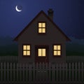 House at night