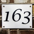 House nnumber 163 Royalty Free Stock Photo