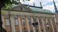 The House of Nobility / Riddarhuset of Stockholm with the statue of Gustaf Eriksson Vasa Royalty Free Stock Photo