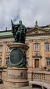 The House of Nobility / Riddarhuset of Stockholm with the statue of Gustaf Eriksson Vasa Royalty Free Stock Photo