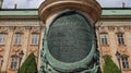 The House of Nobility / Riddarhuset of Stockholm with the statue of Gustaf Eriksson Vasa Royalty Free Stock Photo