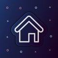 House nolan button icon. Simple thin line, outline vector of web icons for ui and ux, website or mobile application