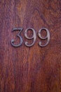 House number 399 Royalty Free Stock Photo