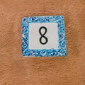 House Number Eight Royalty Free Stock Photo