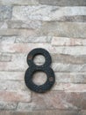 House number eight Royalty Free Stock Photo