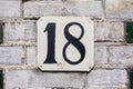 house number eighteen 18