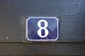 House number 8 Royalty Free Stock Photo