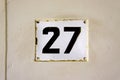 house number 27 Royalty Free Stock Photo