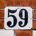 House number 59 Royalty Free Stock Photo