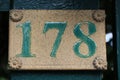 House number 178 Royalty Free Stock Photo