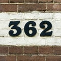 House number 362 Royalty Free Stock Photo