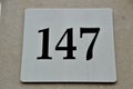 House Number 147 Royalty Free Stock Photo