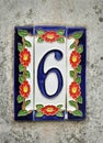 House number 6 Royalty Free Stock Photo