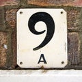 House number 9 Royalty Free Stock Photo