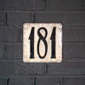 house number 181 Royalty Free Stock Photo
