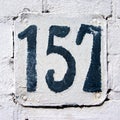 House number 157 Royalty Free Stock Photo