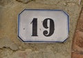 House number outside an Italian house Royalty Free Stock Photo