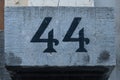 House Number 44 Royalty Free Stock Photo