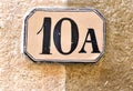 House number outside an Italian house Royalty Free Stock Photo