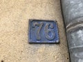 76 house number plate
