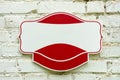 House number plate on a painted brick wall Royalty Free Stock Photo