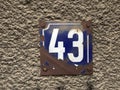 43 house number plate