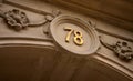 House number sevety eight Royalty Free Stock Photo