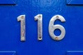 House number 116 Royalty Free Stock Photo