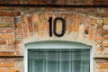 House number ten 10. Flat Number Concept Royalty Free Stock Photo