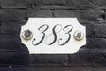House number 383 Royalty Free Stock Photo