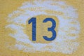 House Number Thirteen Royalty Free Stock Photo